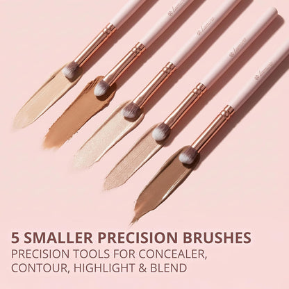 Foundation Brush Set Rose - Lamora Beauty