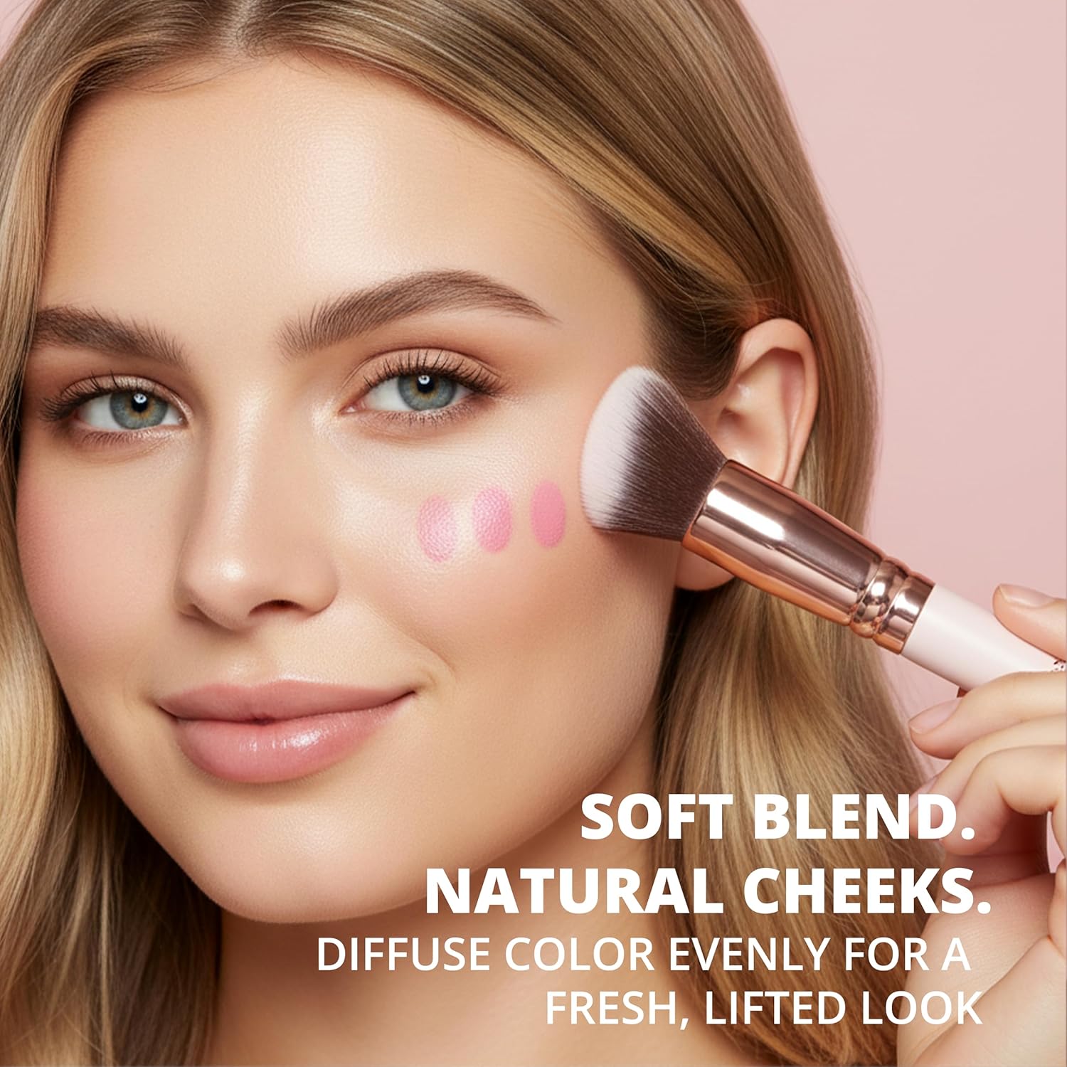 Foundation Brush Set Rose - Lamora Beauty
