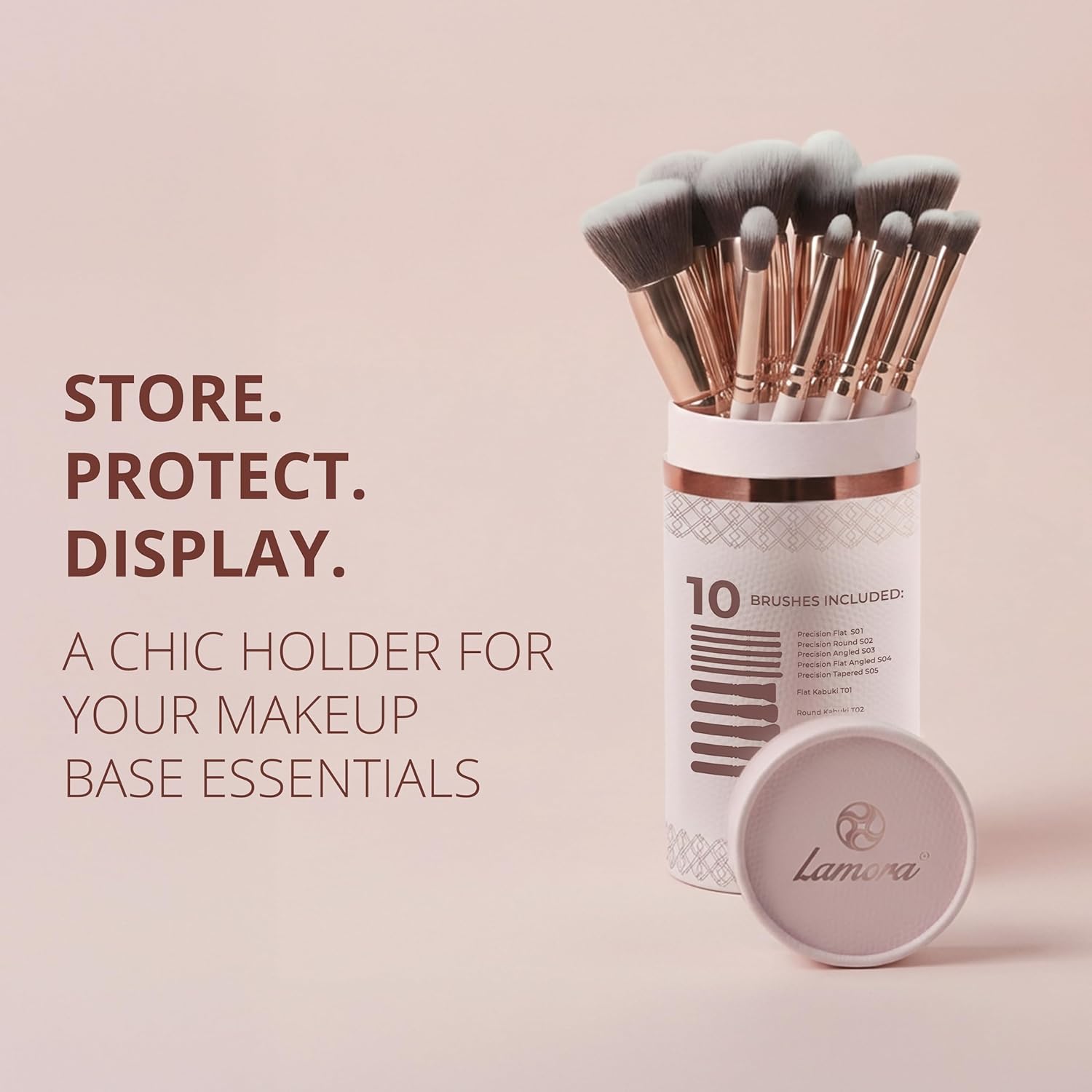 Foundation Brush Set Rose - Lamora Beauty