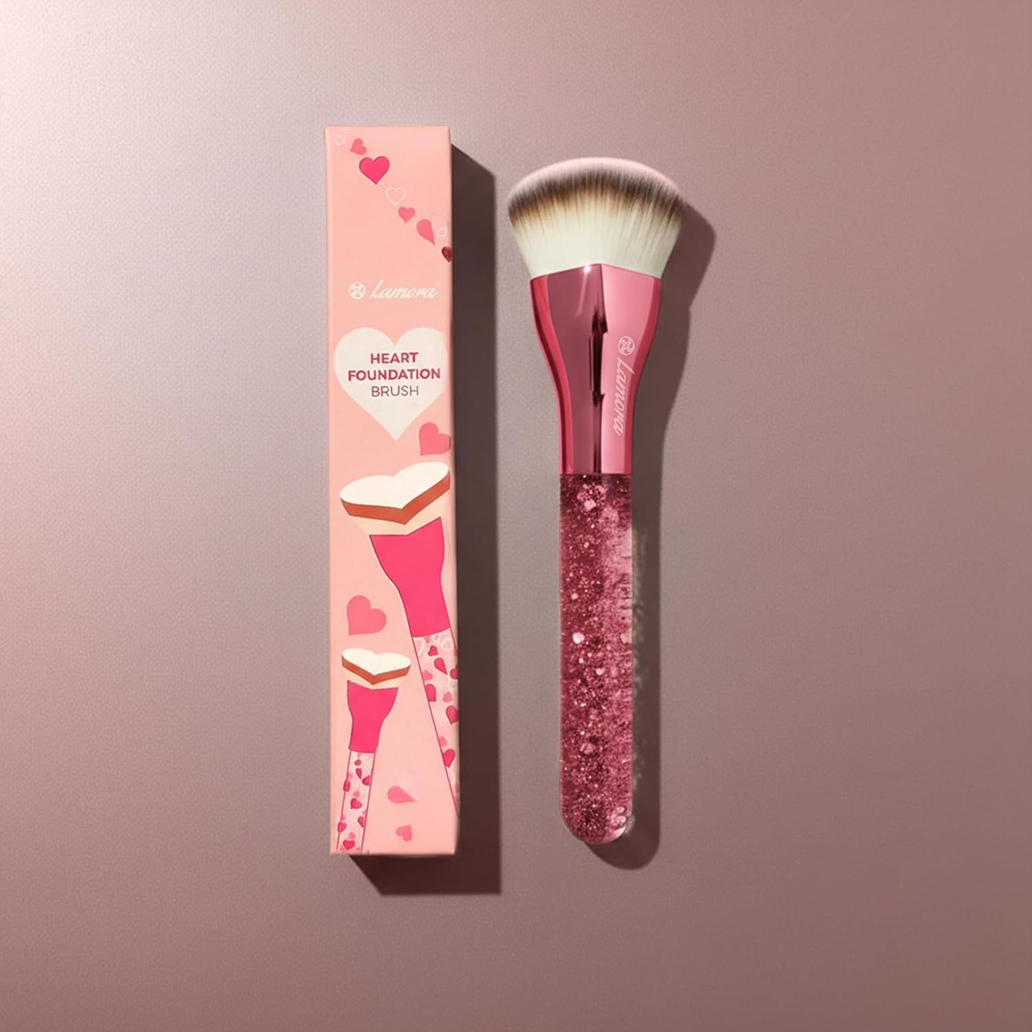 Herzförmiger Foundation Kabuki Pinsel - Lamora Beauty