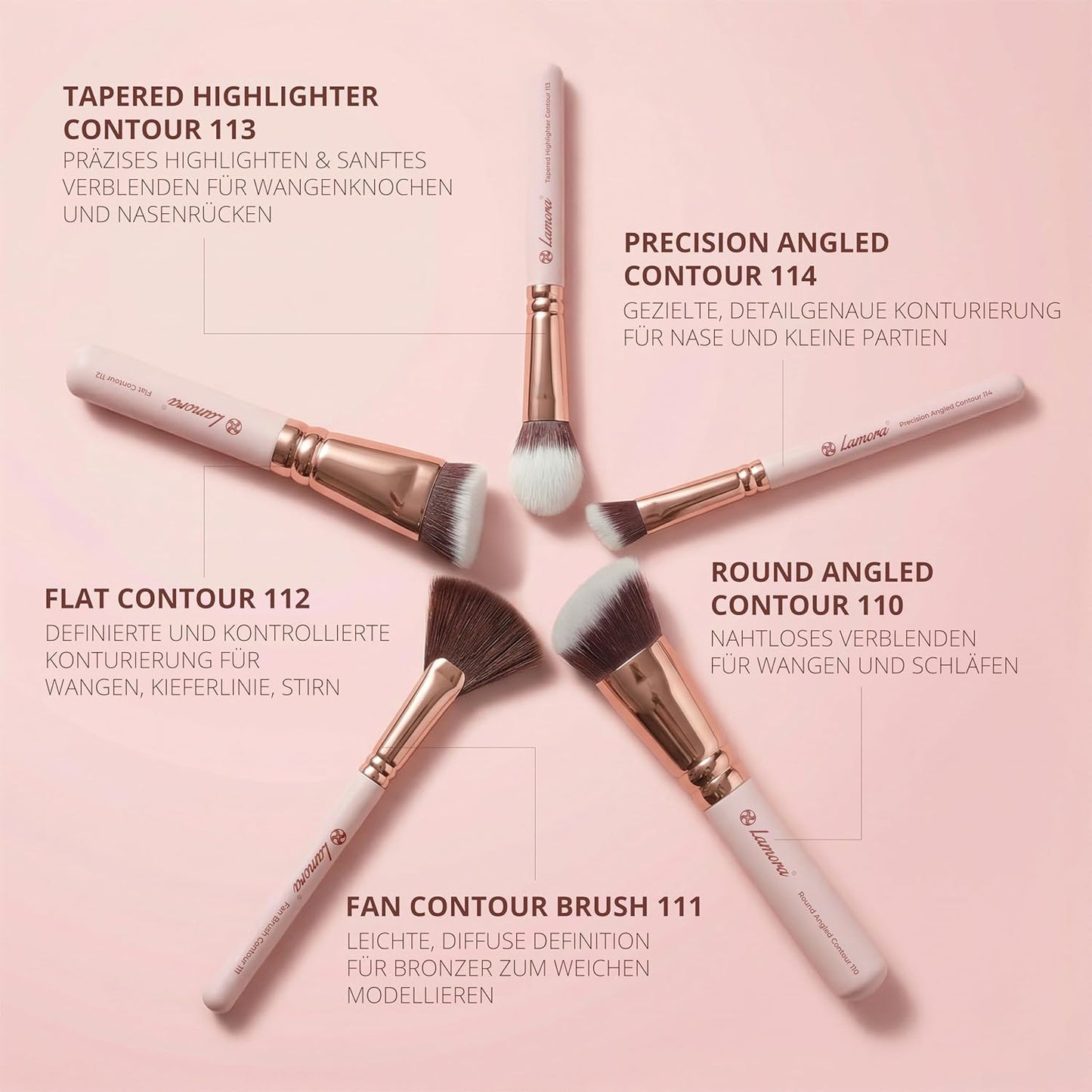 Kontur Pinselset - Lamora Beauty
