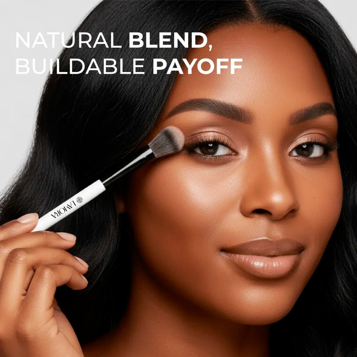 Blending & Eyeshadow Duo Brush - Lamora Beauty