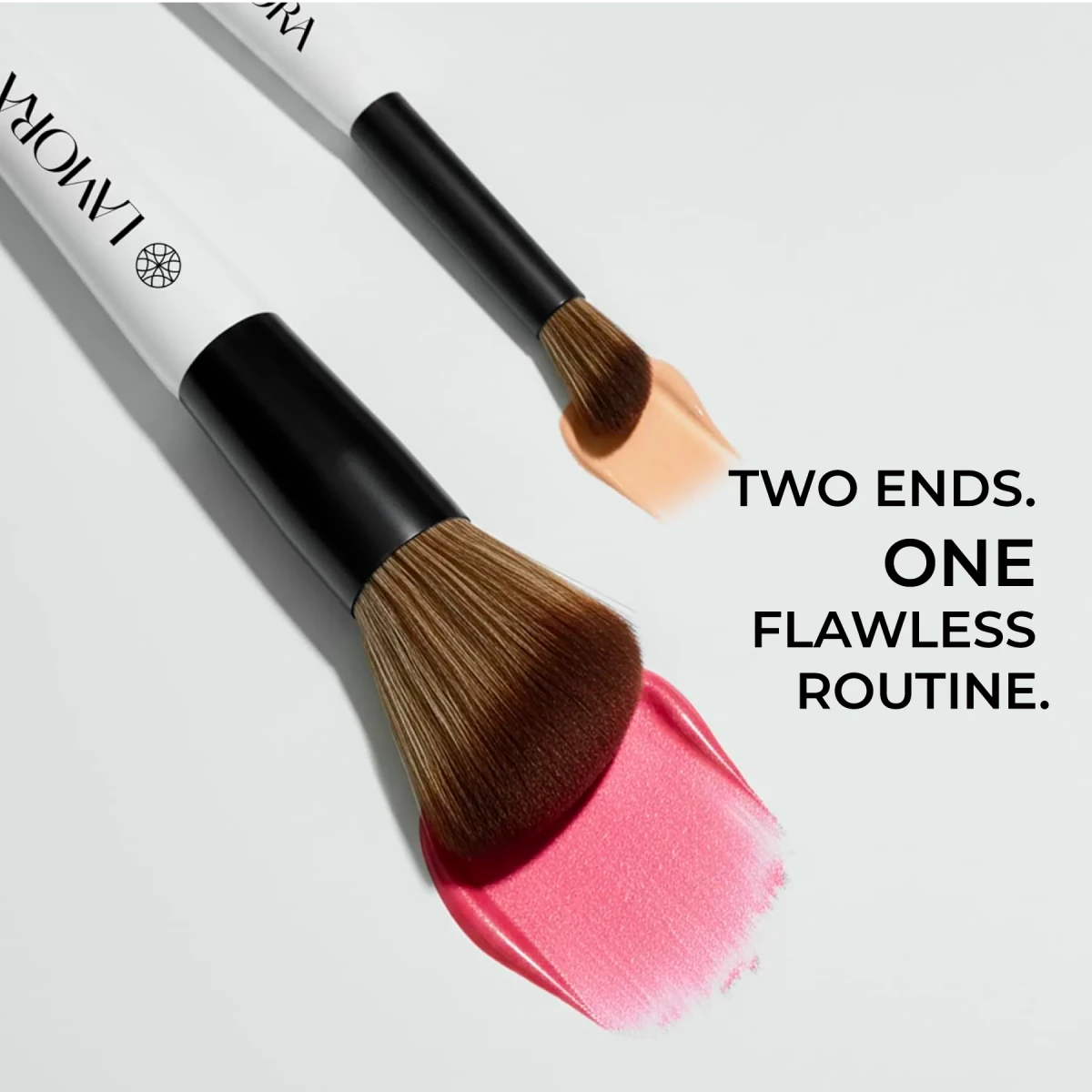 Blush & Concealer Duo Brush - Lamora Beauty