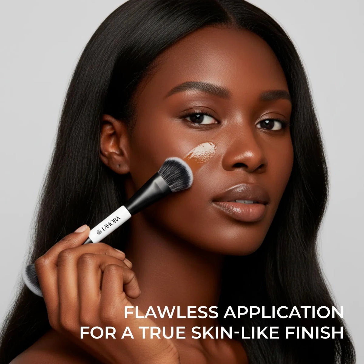 Contour & Foundation Duo Brush - Lamora Beauty