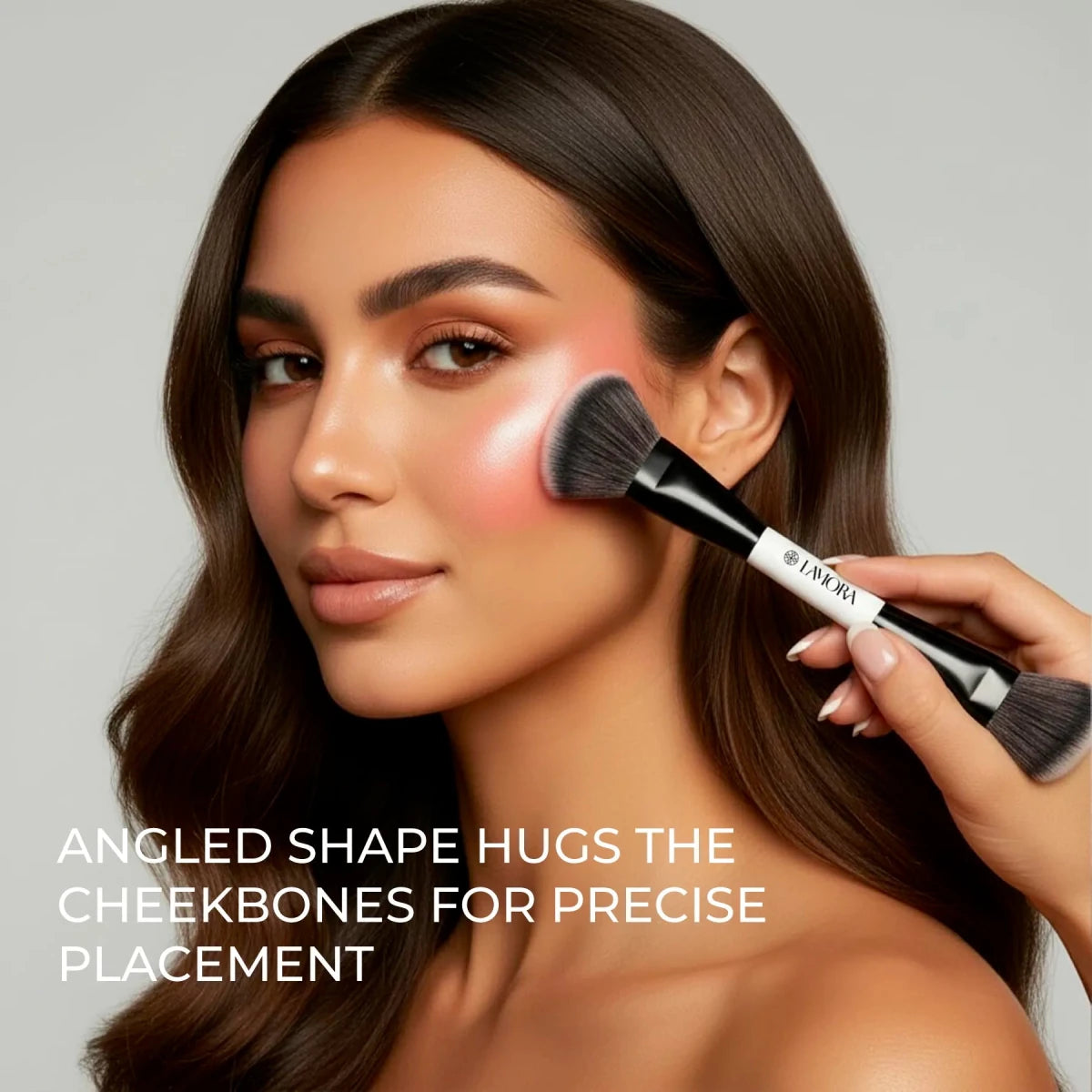 Contour & Foundation Duo Brush - Lamora Beauty