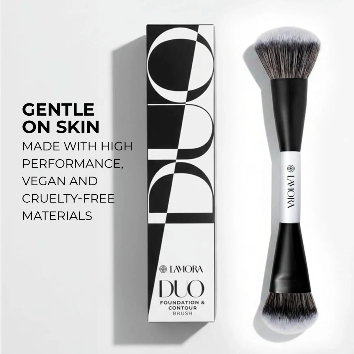 Contour & Foundation Duo Brush - Lamora Beauty