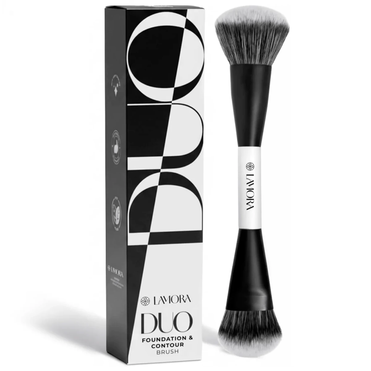 Contour & Foundation Duo Brush - Lamora Beauty