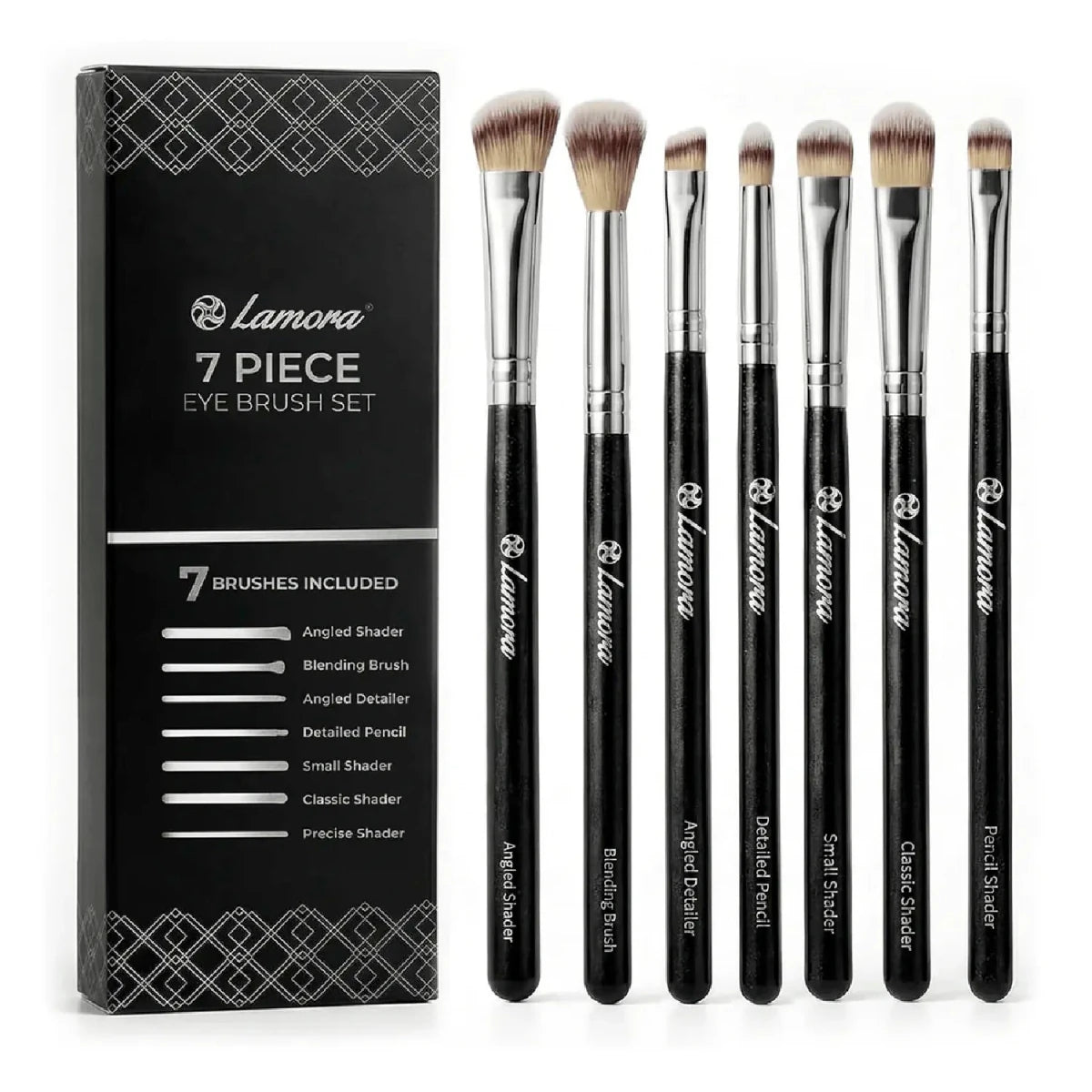 Eyeshadow Brush Set Black - Lamora Beauty