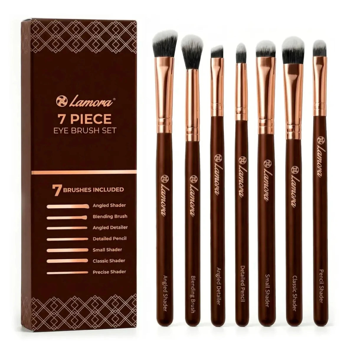 Eyeshadow Brush Set Rose - Lamora Beauty