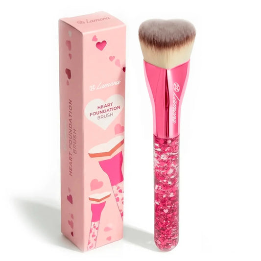 Foundation Brush Heart Pink - Lamora Beauty