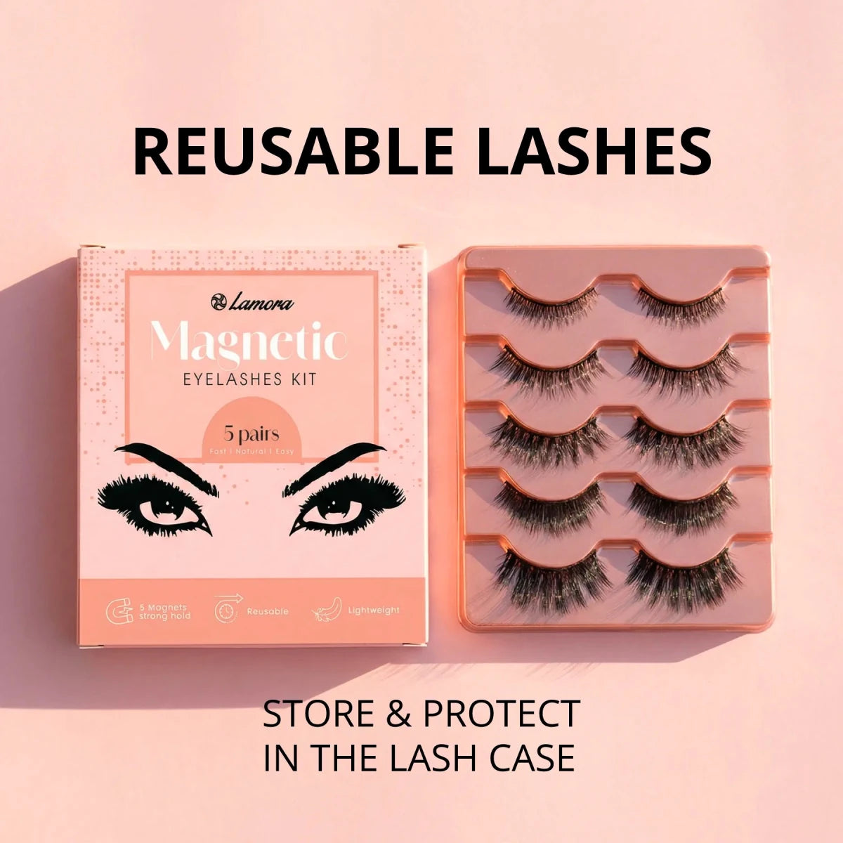 Magnetic Eyelashes Set - Lamora Beauty