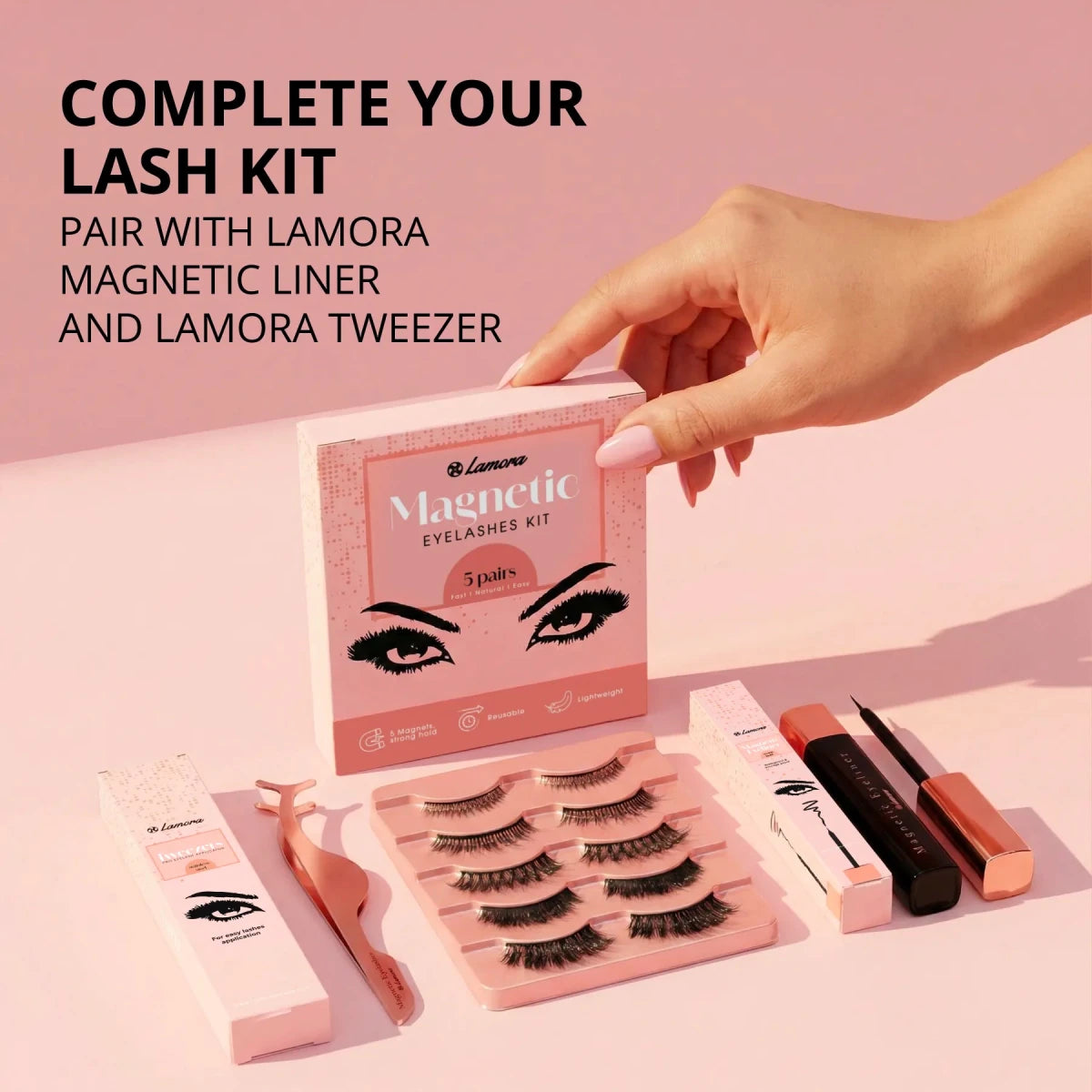 Magnetic Eyelashes Set - Lamora Beauty