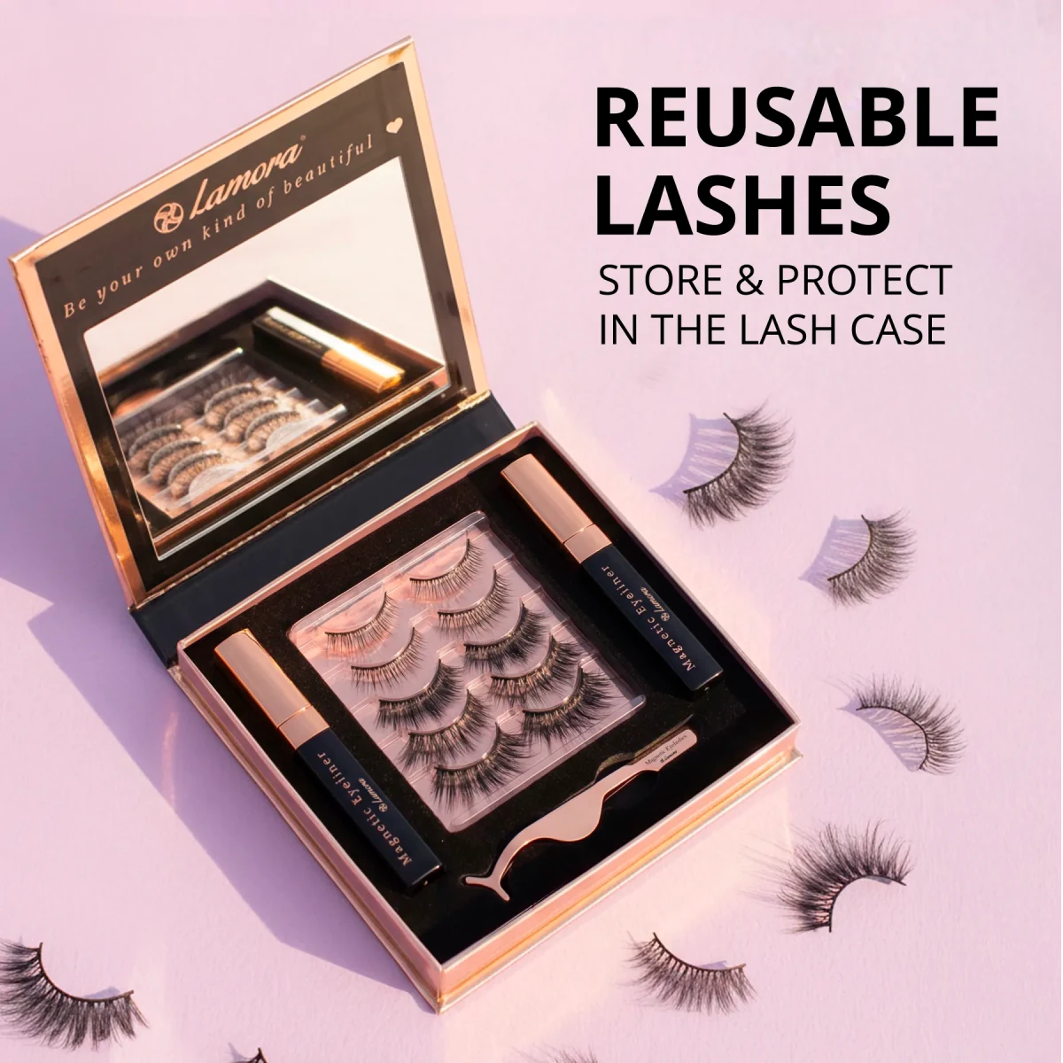 Magnetic Eyelashes Set - Lamora Beauty