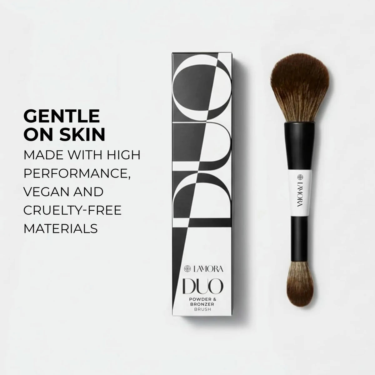 Powder & Bronzer Duo Brush - Lamora Beauty