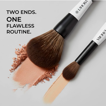Powder & Bronzer Duo Brush - Lamora Beauty