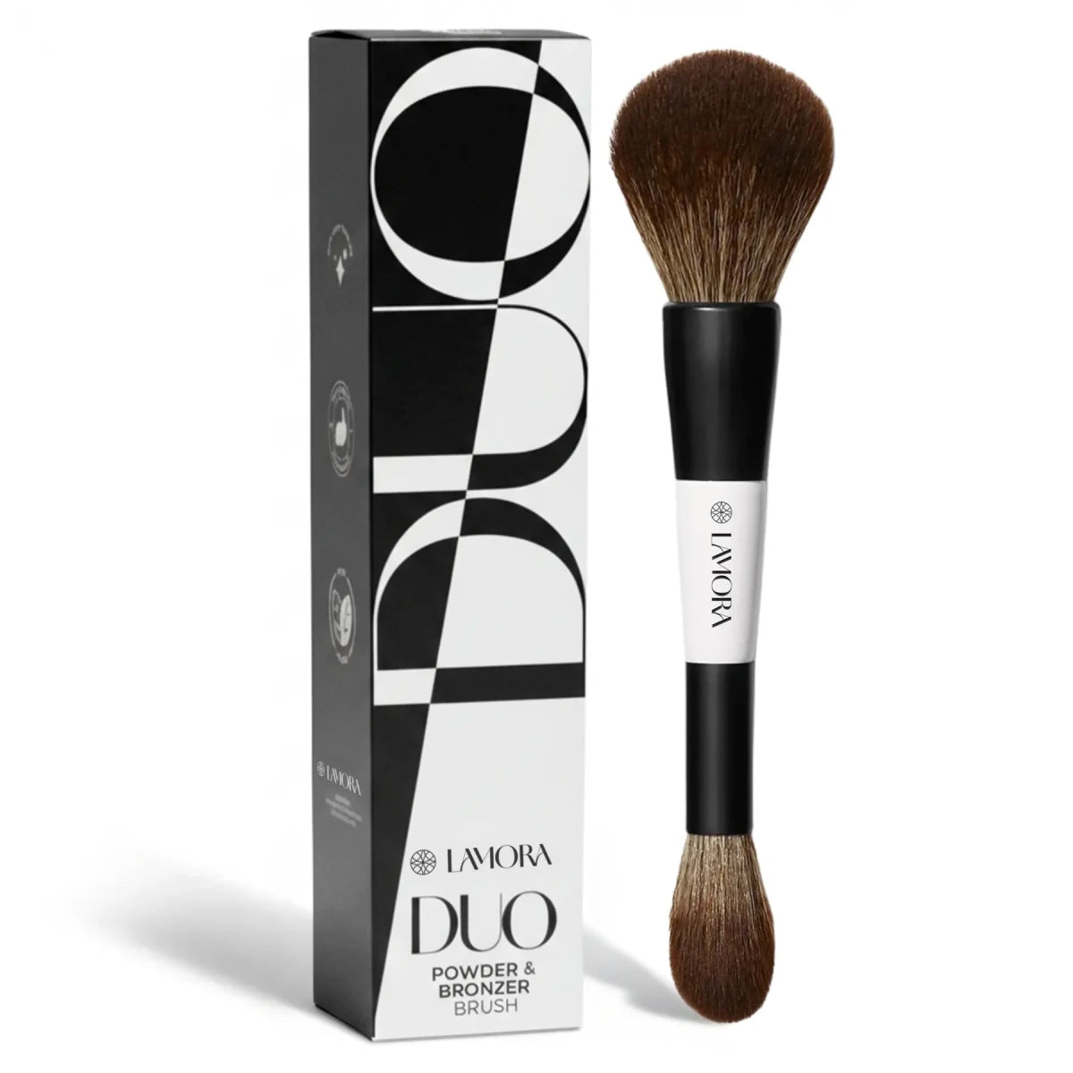 Powder & Bronzer Duo Brush - Lamora Beauty