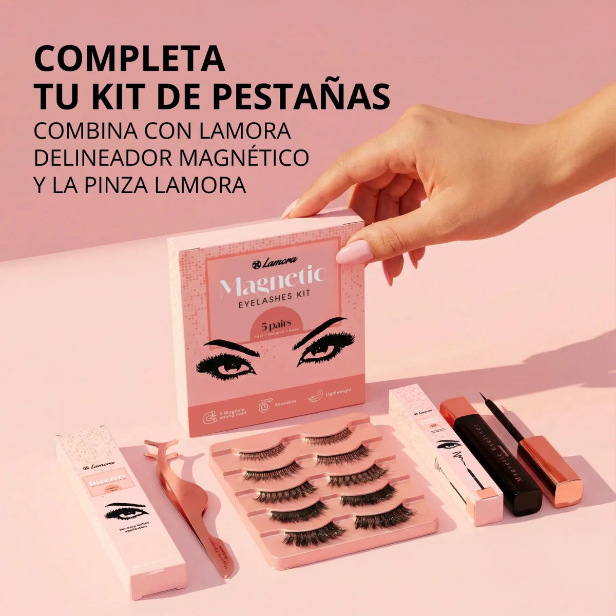 Set de Pestañas Magnéticas - Lamora Beauty