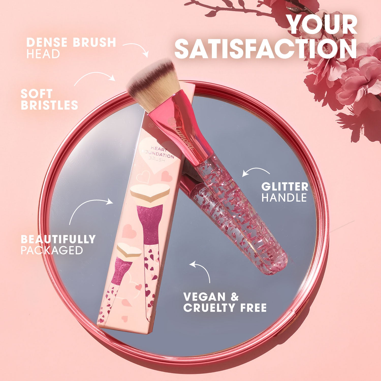 Foundation Brush Heart Pink