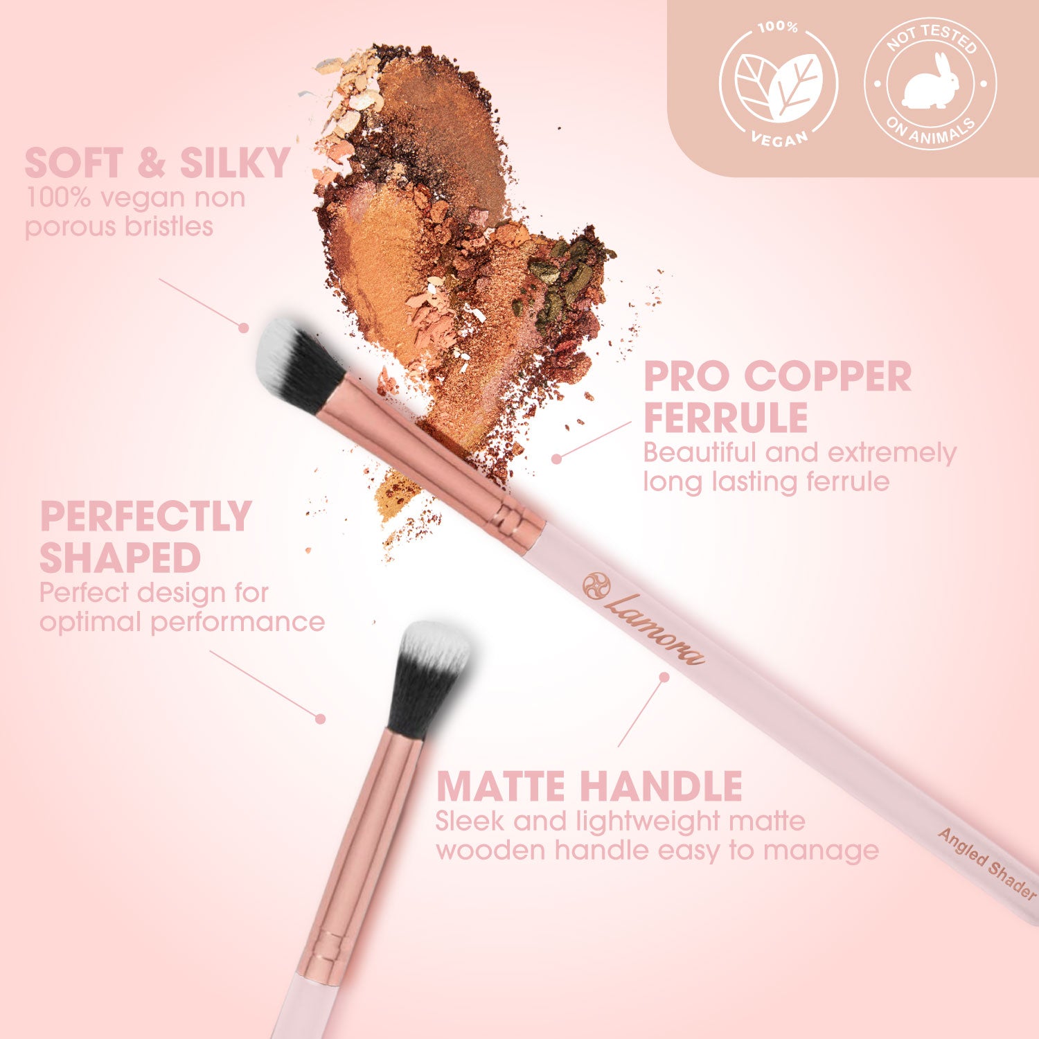 Eyeshadow Brush Set Rose Gold UK