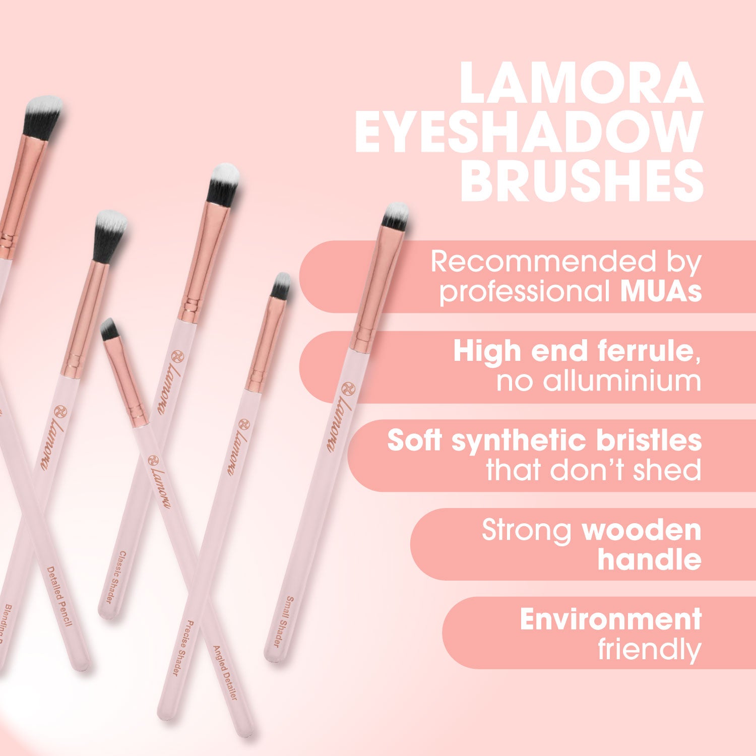 Eyeshadow Brush Set Rose Gold UK