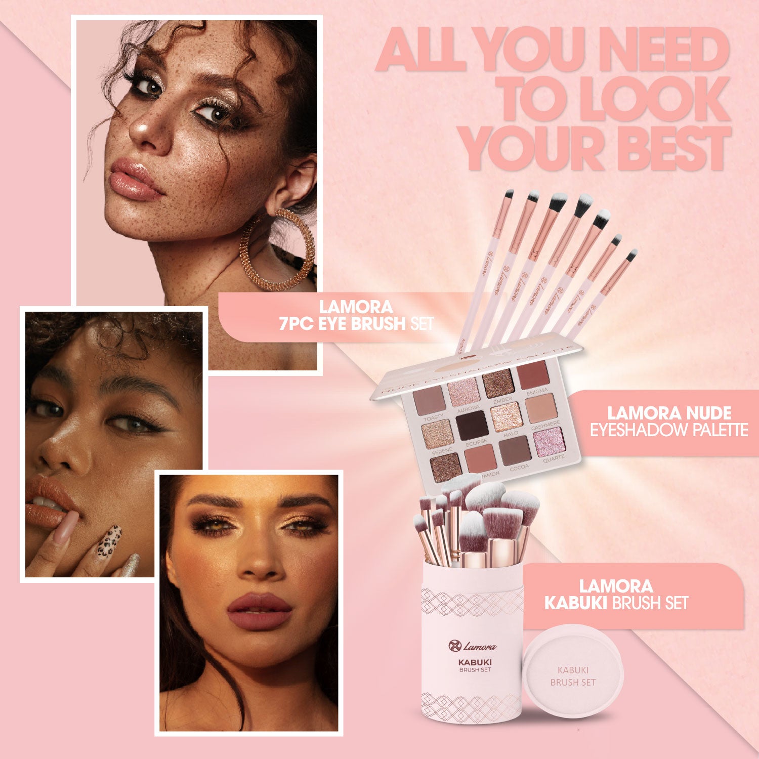 Eyeshadow Brush Set Rose Gold UK