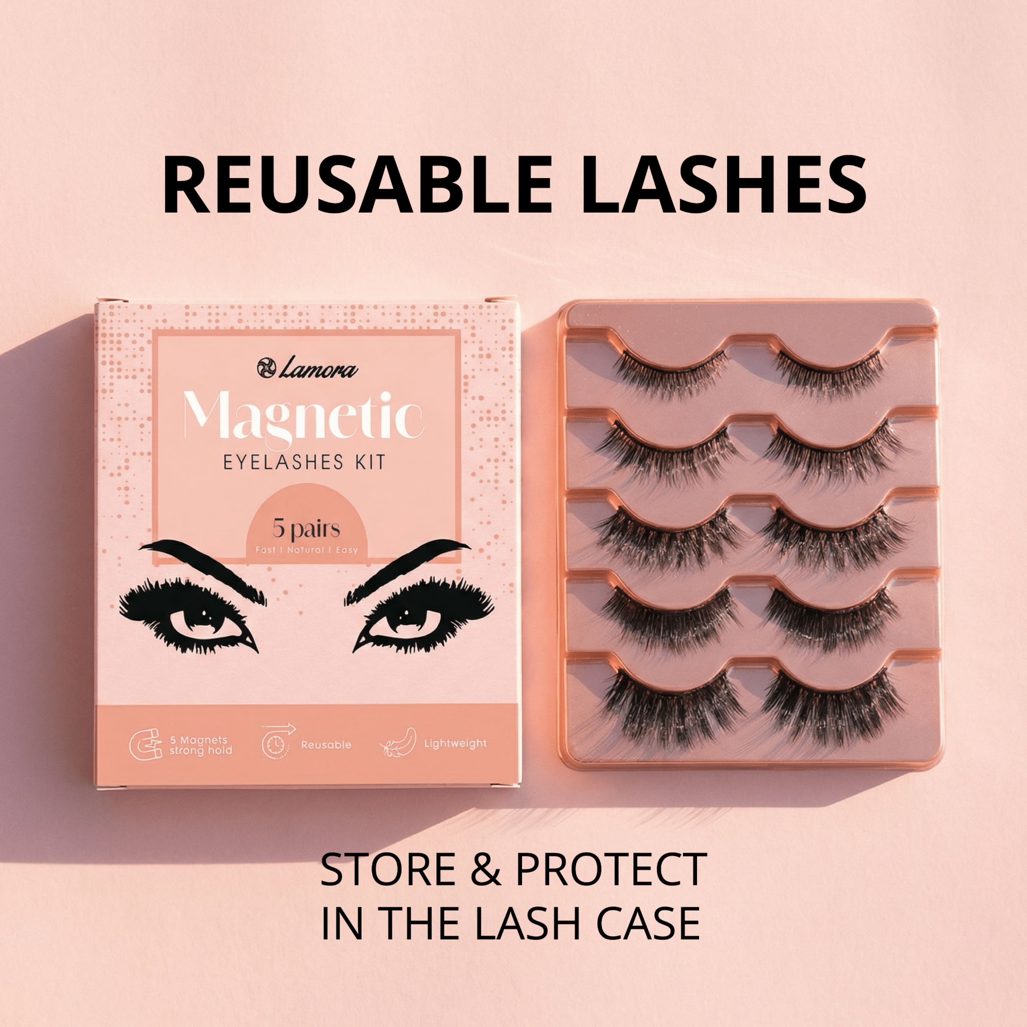 Magnetic Eyelashes Set - Lamora Beauty