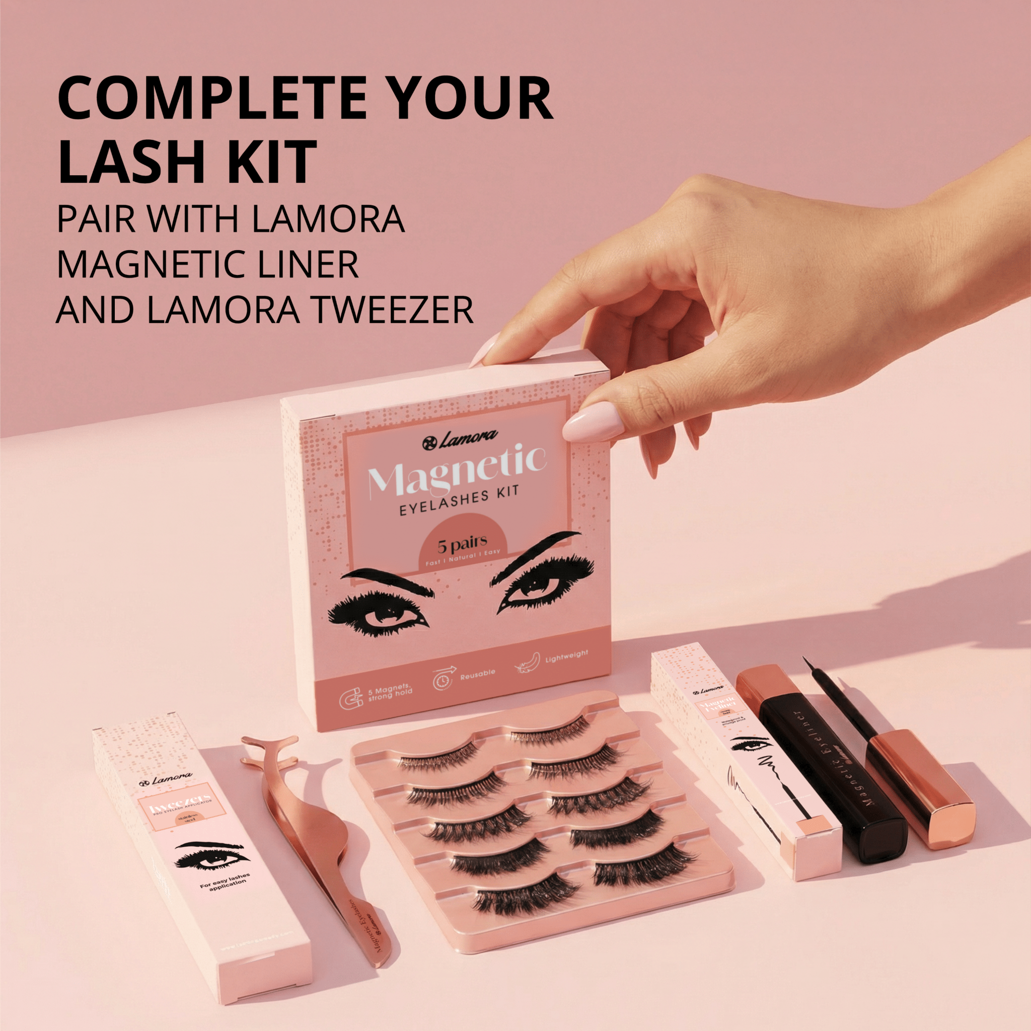 Magnetic Eyelashes Set - Lamora Beauty