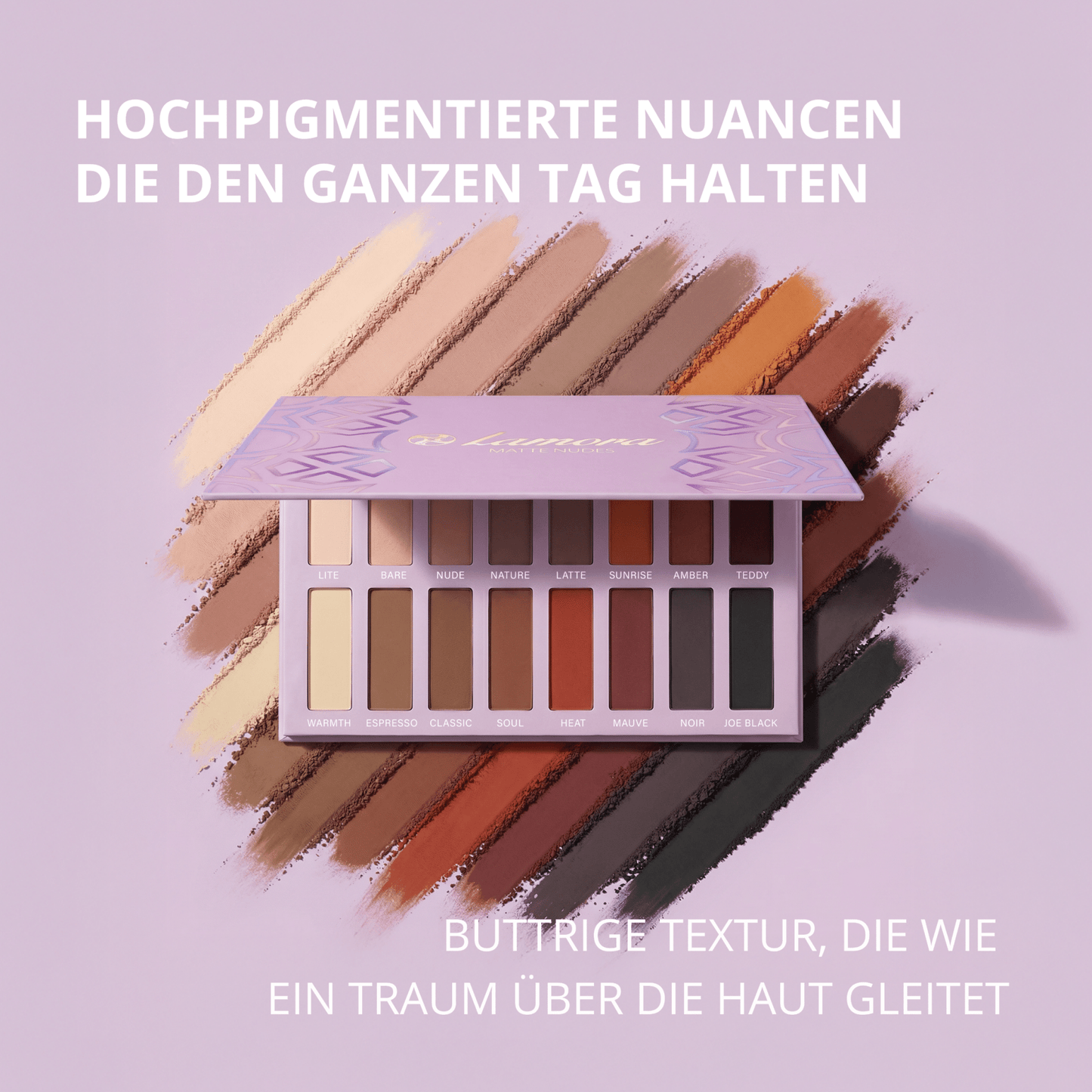 Matte Lidschatten Palette - Lamora Beauty