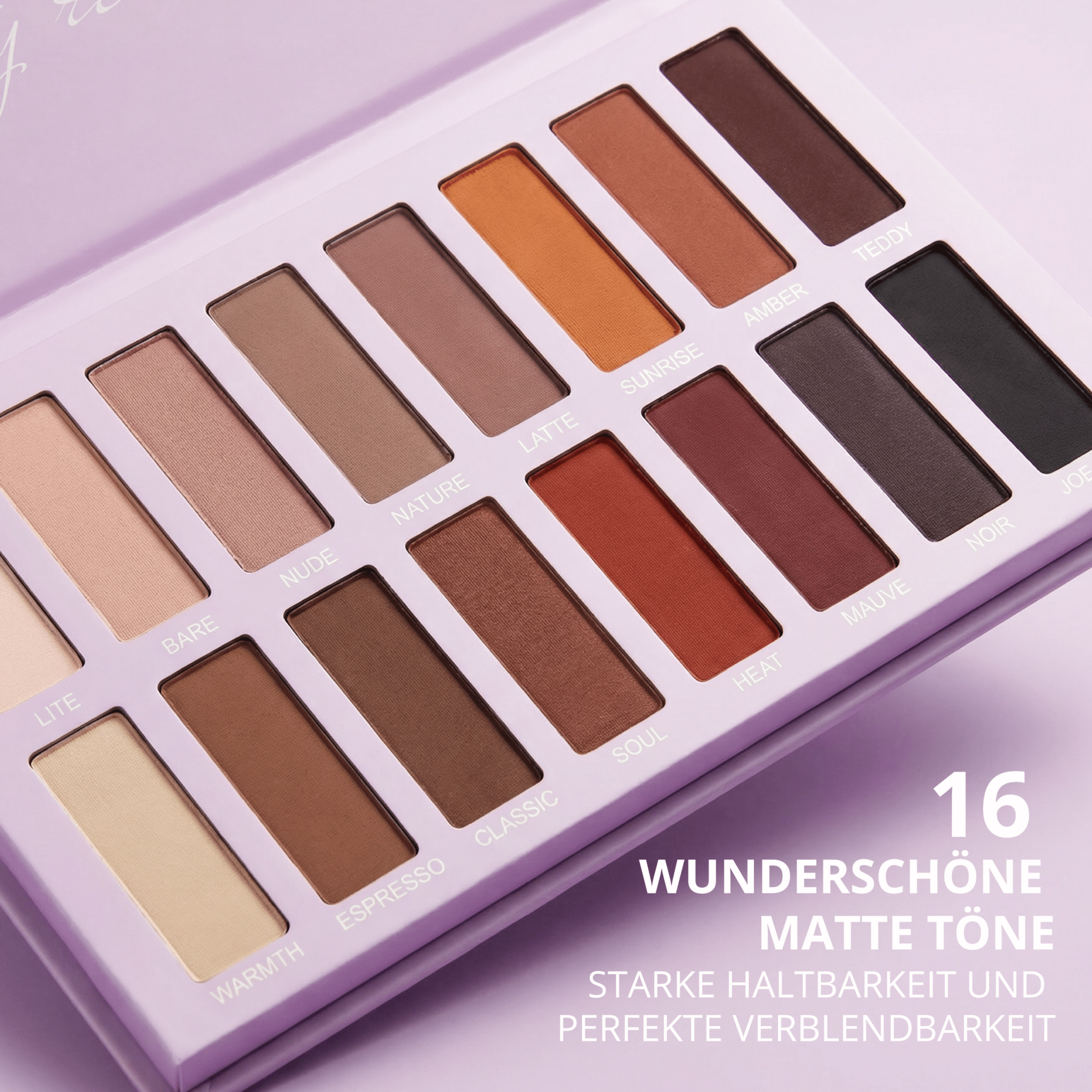 Matte Lidschatten Palette - Lamora Beauty