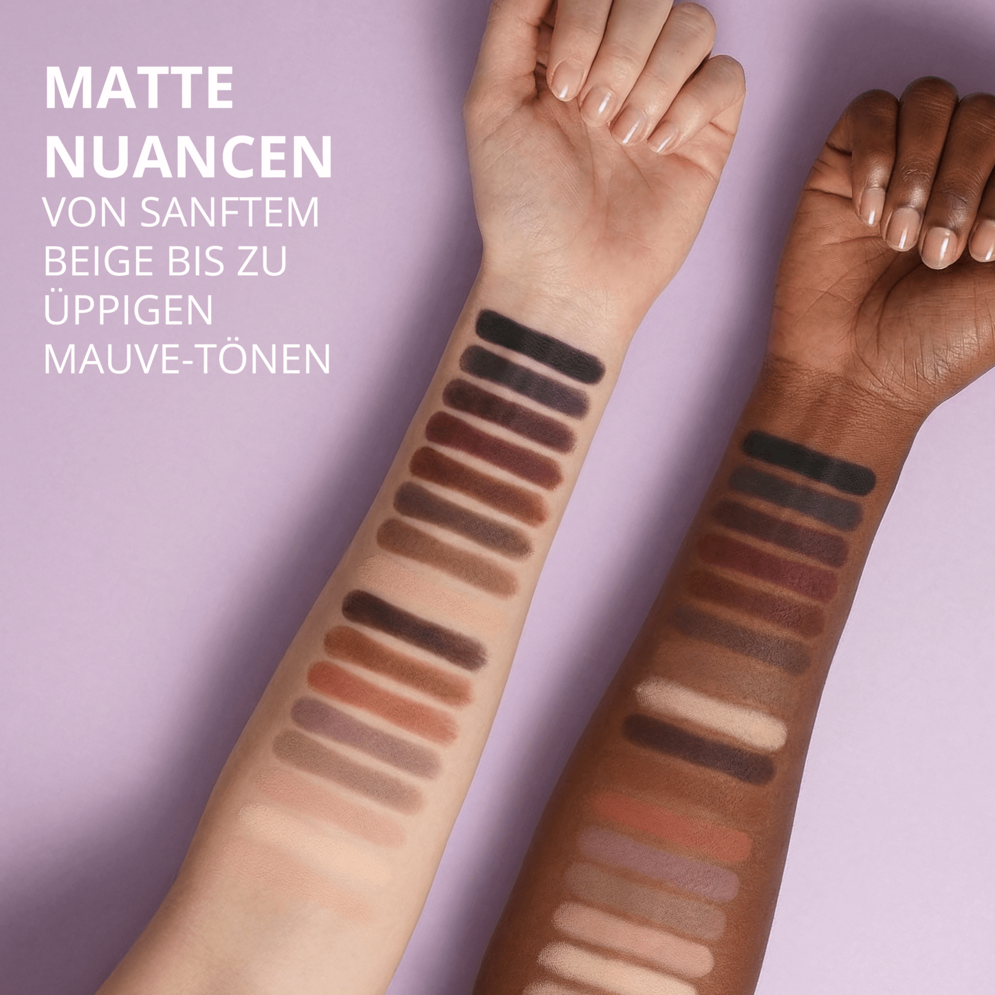 Matte Lidschatten Palette - Lamora Beauty