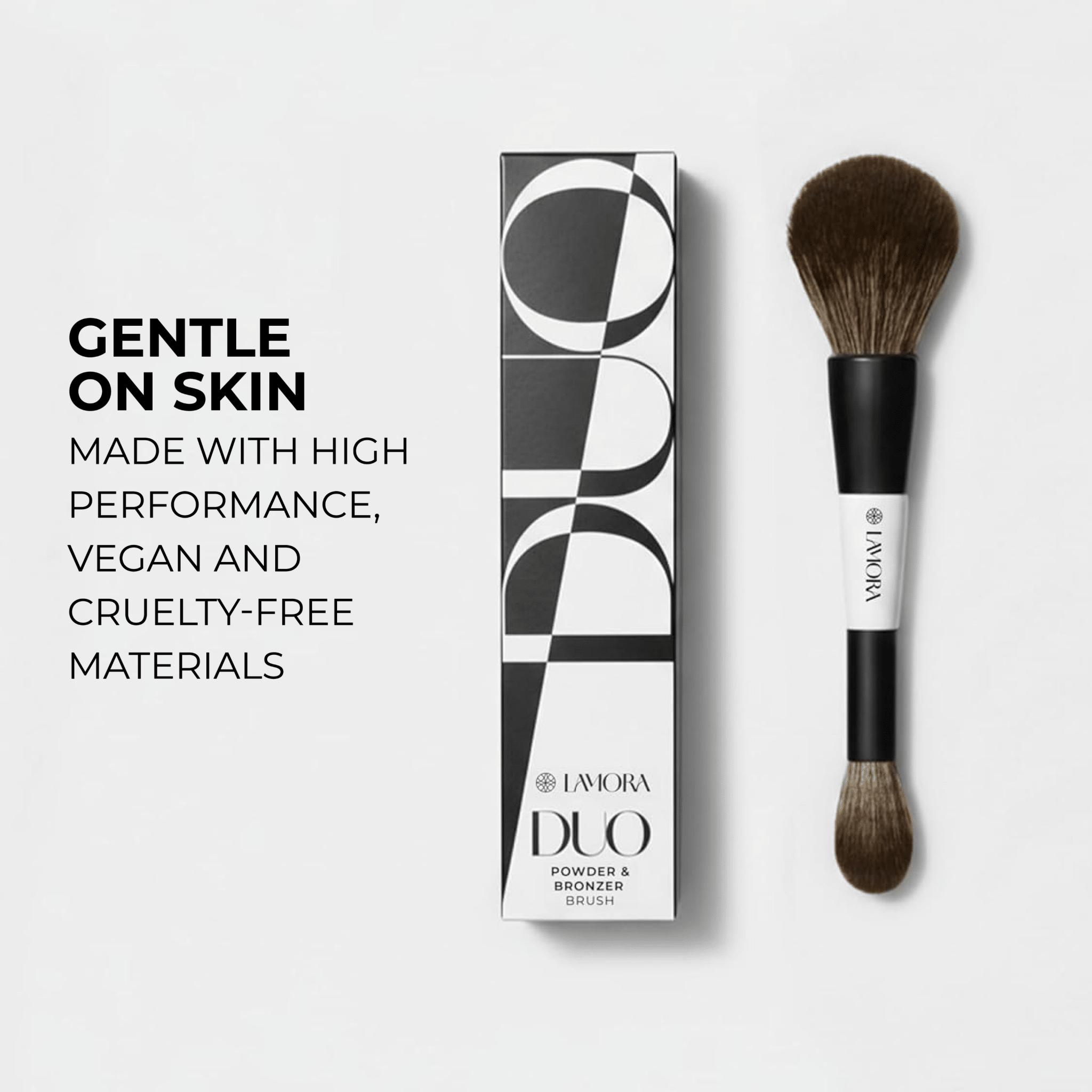 Powder & Bronzer Duo Brush - Lamora Beauty