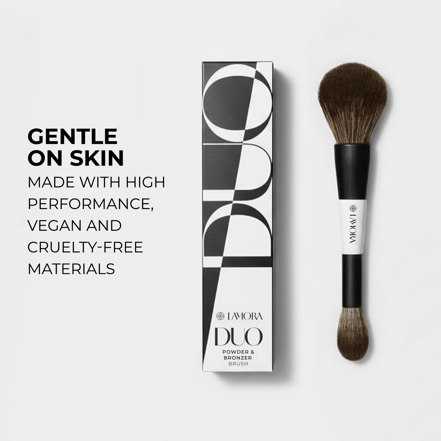 Powder & Bronzer Duo Brush - Lamora Beauty