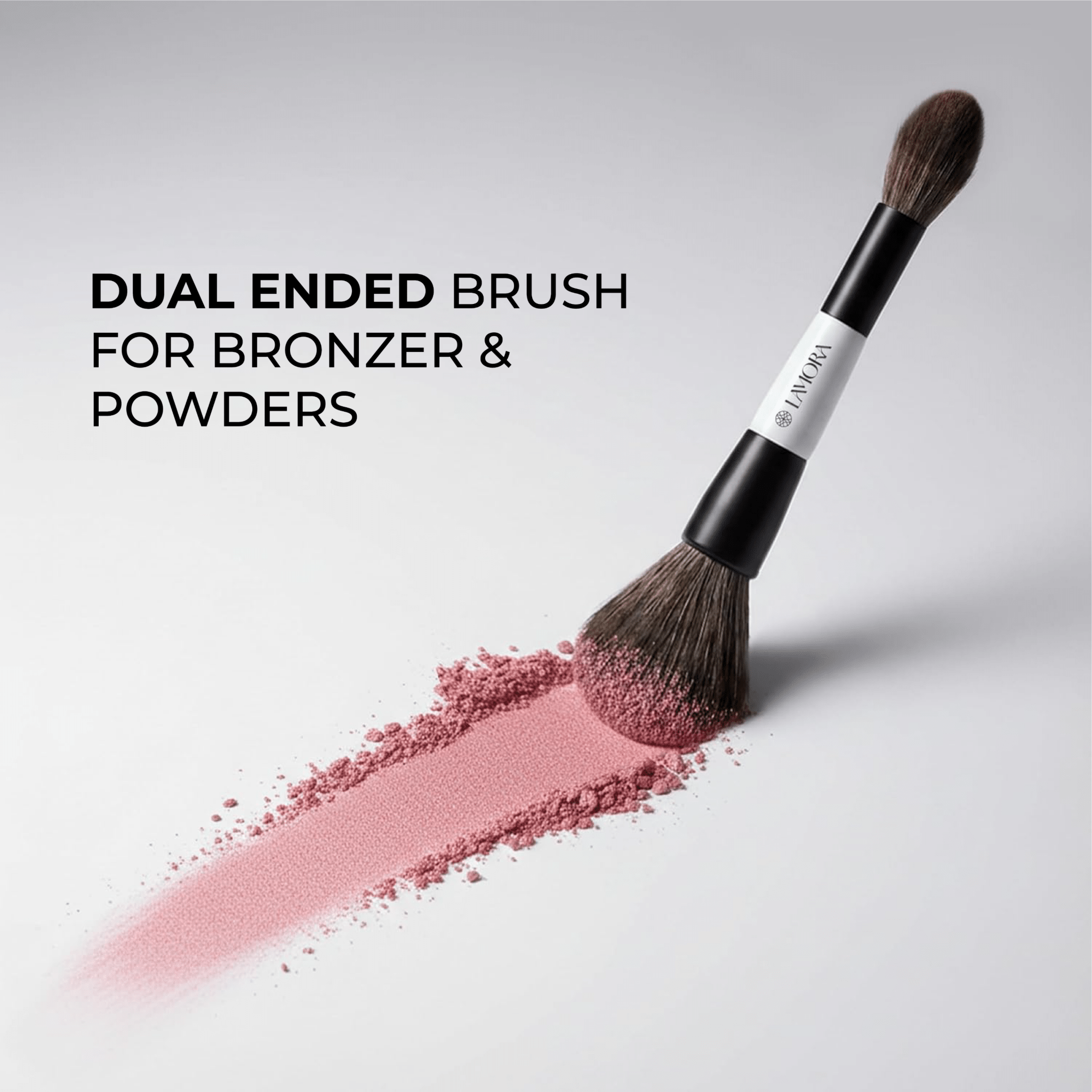 Powder & Bronzer Duo Brush - Lamora Beauty