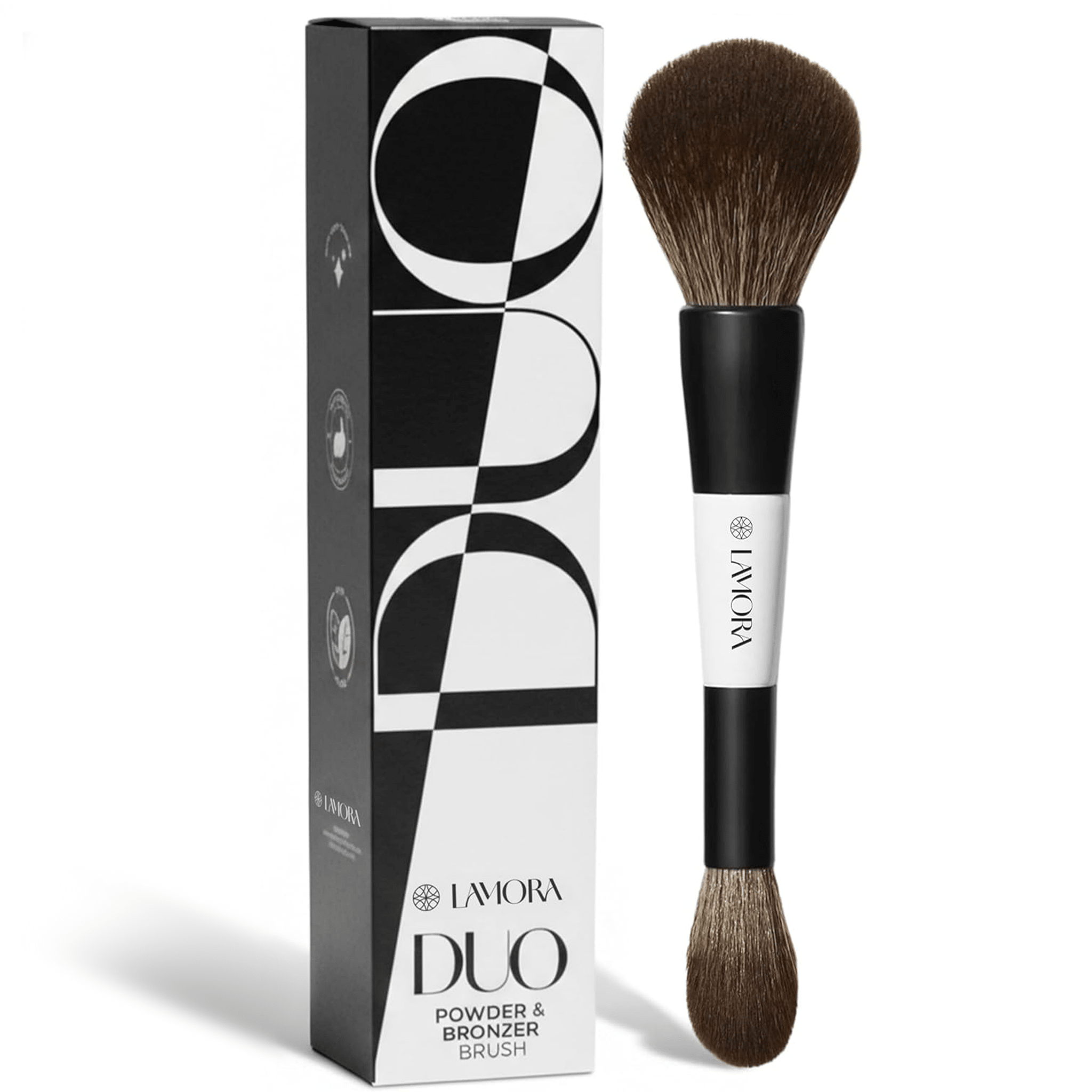 Powder & Bronzer Duo Brush - Lamora Beauty