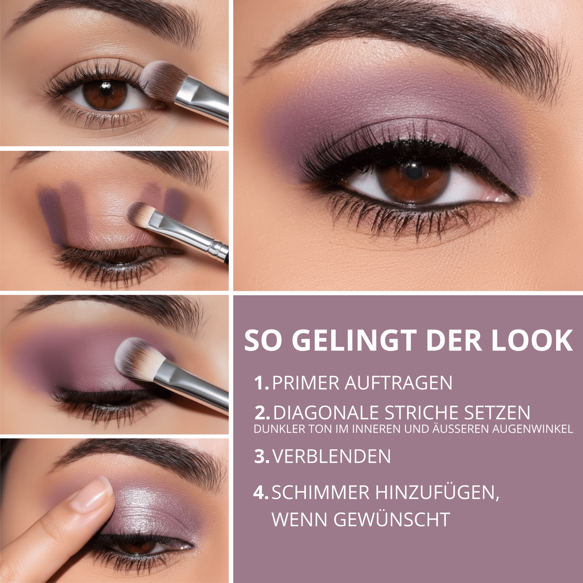 Purple Lidschatten Palette - Lamora Beauty