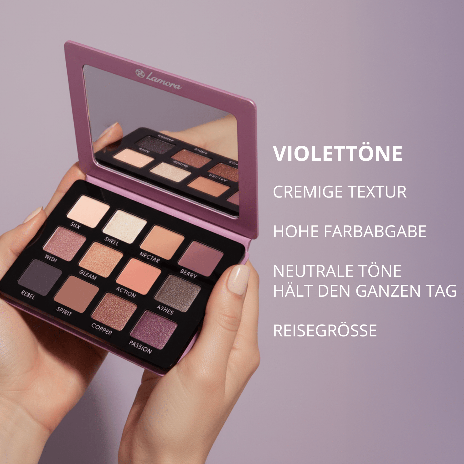 Purple Lidschatten Palette - Lamora Beauty