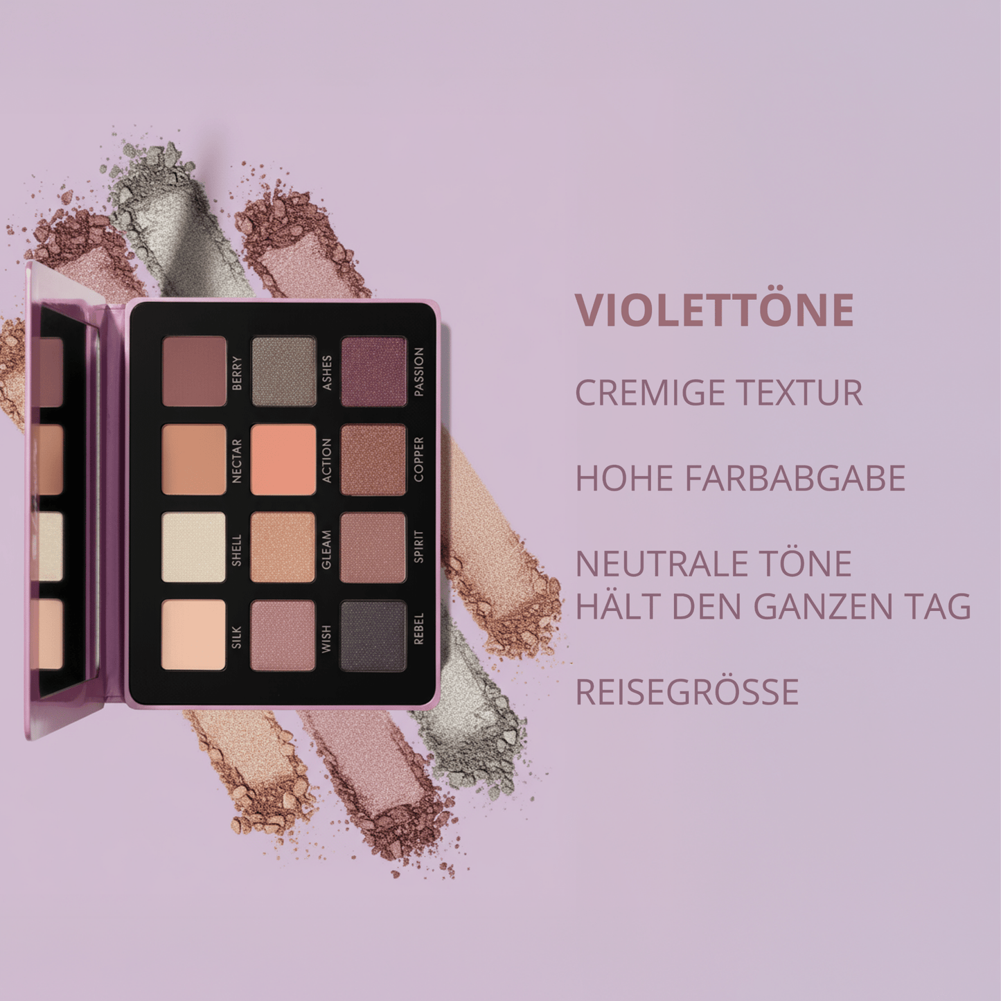 Purple Lidschatten Palette - Lamora Beauty