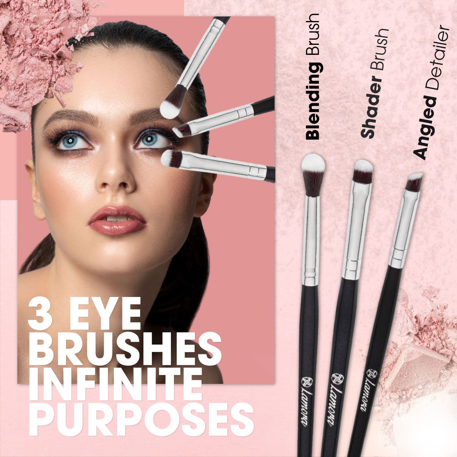 Essentials Brush Set Black - Lamora Beauty