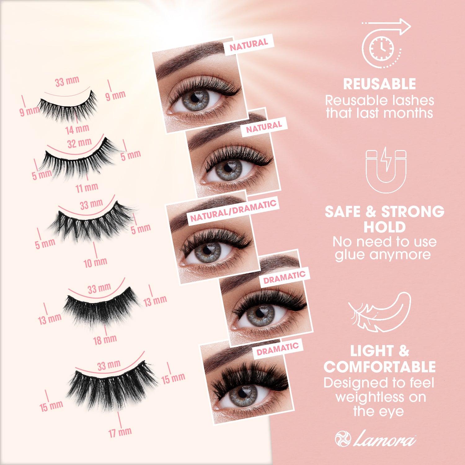 værdig Pygmalion højt Magnetic Eyelashes Set – Lamora Beauty