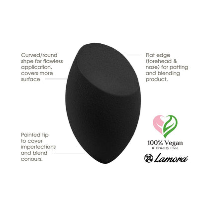 Makeup Sponge Black Slanted - Lamora Beauty